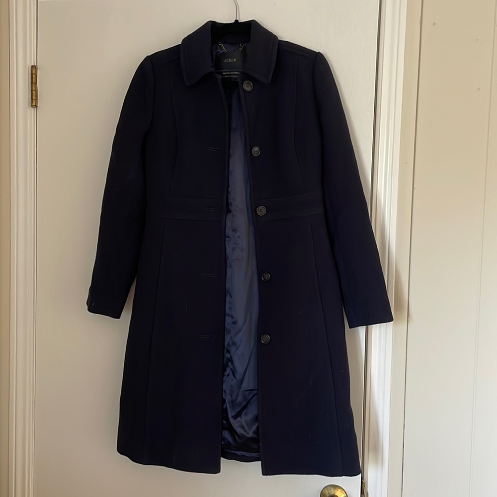 J Crew Navy lady day coat